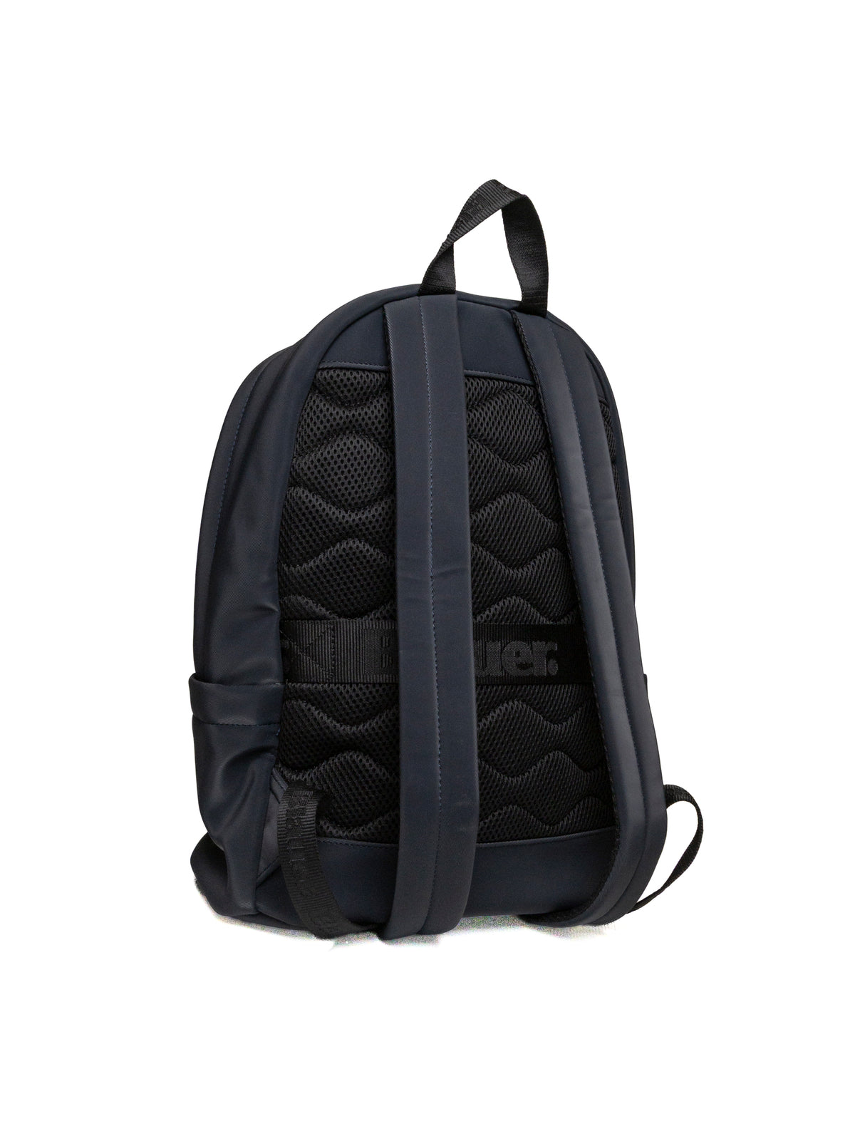 Zaino in nylon Blauer vista posteriore con schienale imbottito e fascia trolley