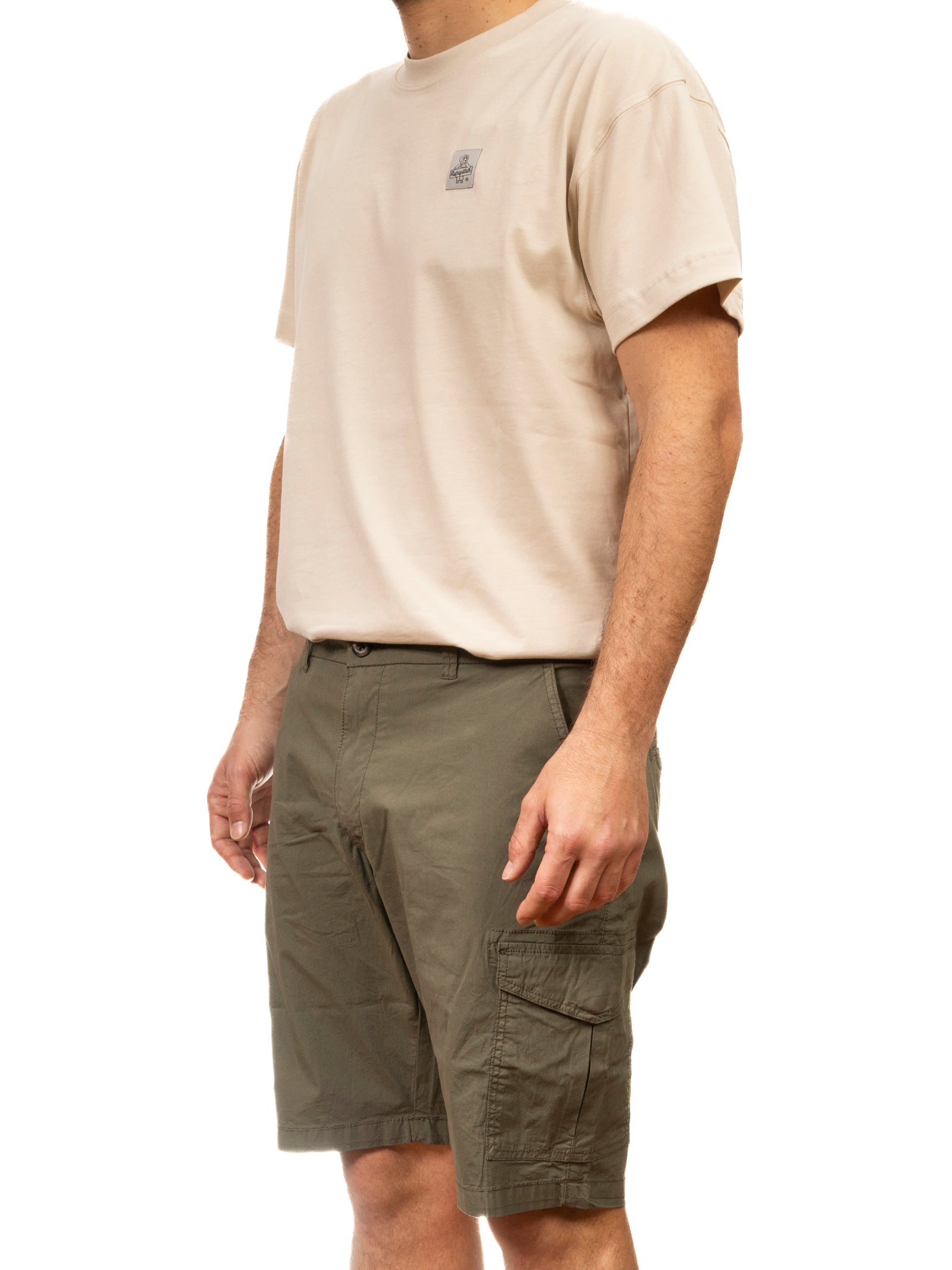 IMPURE bermuda spike verde militare SPIKE POPELINE-C03
