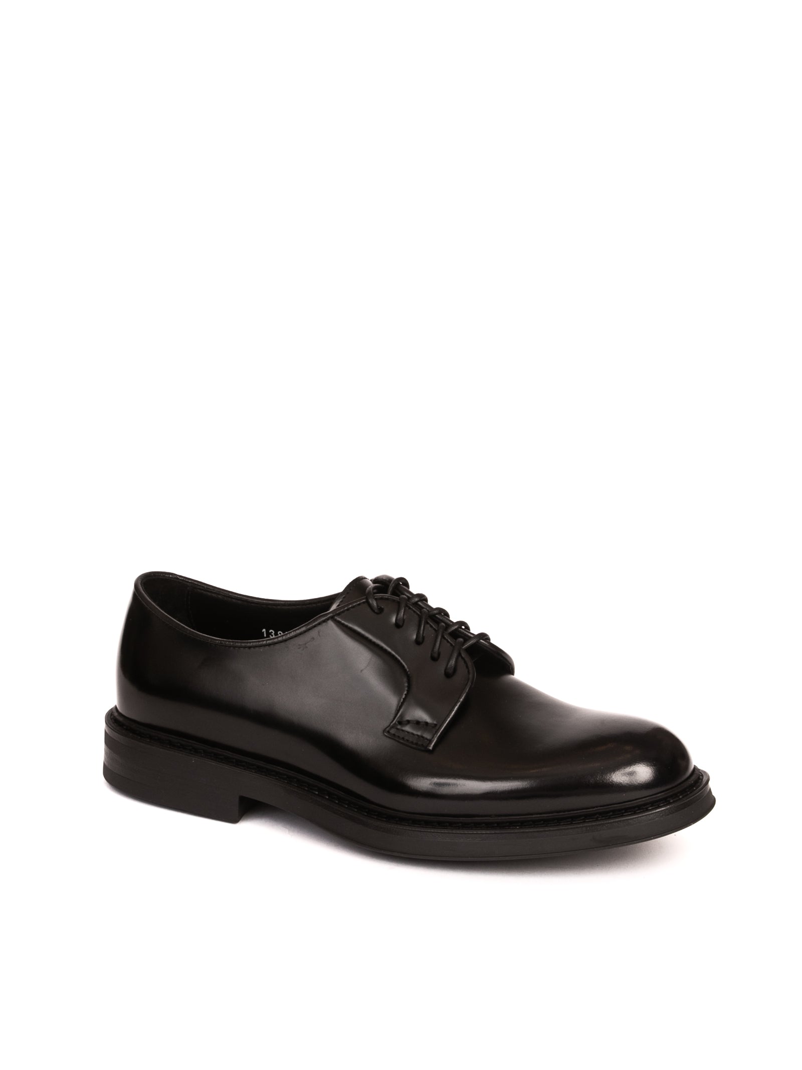 DOUCAL'S derby in pelle nero <BR/> 1385 BRUX.HORSE-NERO 