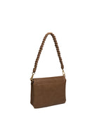 Borsa a tracolla in pelle mud Ermanno Scervino vista posteriore con tasca a fessura
