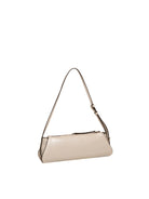 Borsa baguette in pelle taupe GUESS vista posteriore con chiusura zip e tracolla