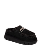 MOU Sabot montone nero<BR/> BOUNCE CLOG METAL LOGO 531001A-BKBK 