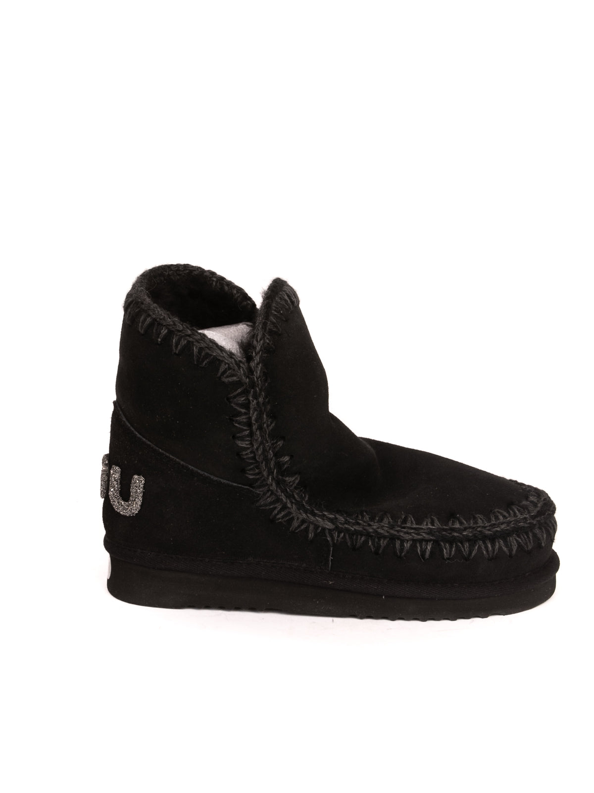 MOU Stivaletto eskimo 18 nero logo glitter<BR/> ESKIMO 18 GLITTER LOGO 101050A-BKBK 