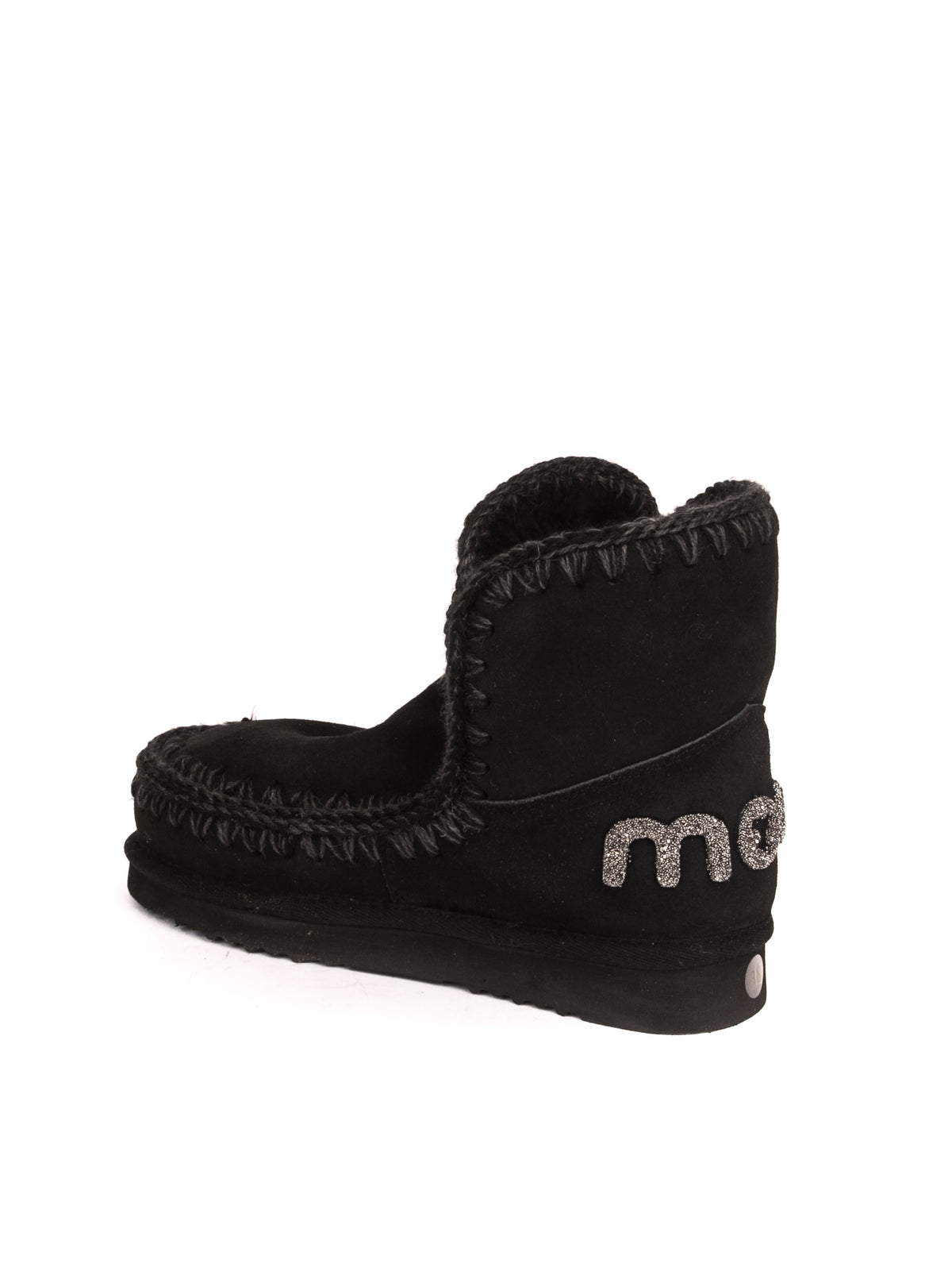 MOU Stivaletto eskimo 18 nero logo glitter<BR/> ESKIMO 18 GLITTER LOGO 101050A-BKBK 