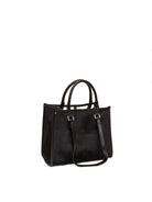 Borsa a mano in tessuto nero MY-BEST BAG con tracolla, vista posteriore
