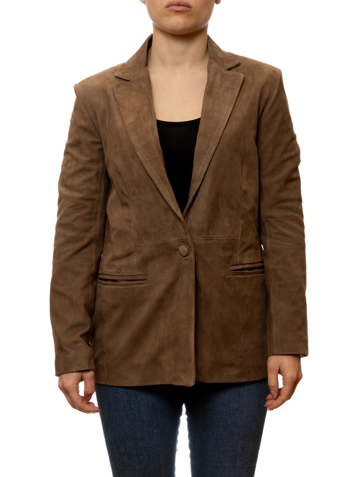 PK BY PASKAL blazer camoscio tortora 126 R-CAM-TORTORA 