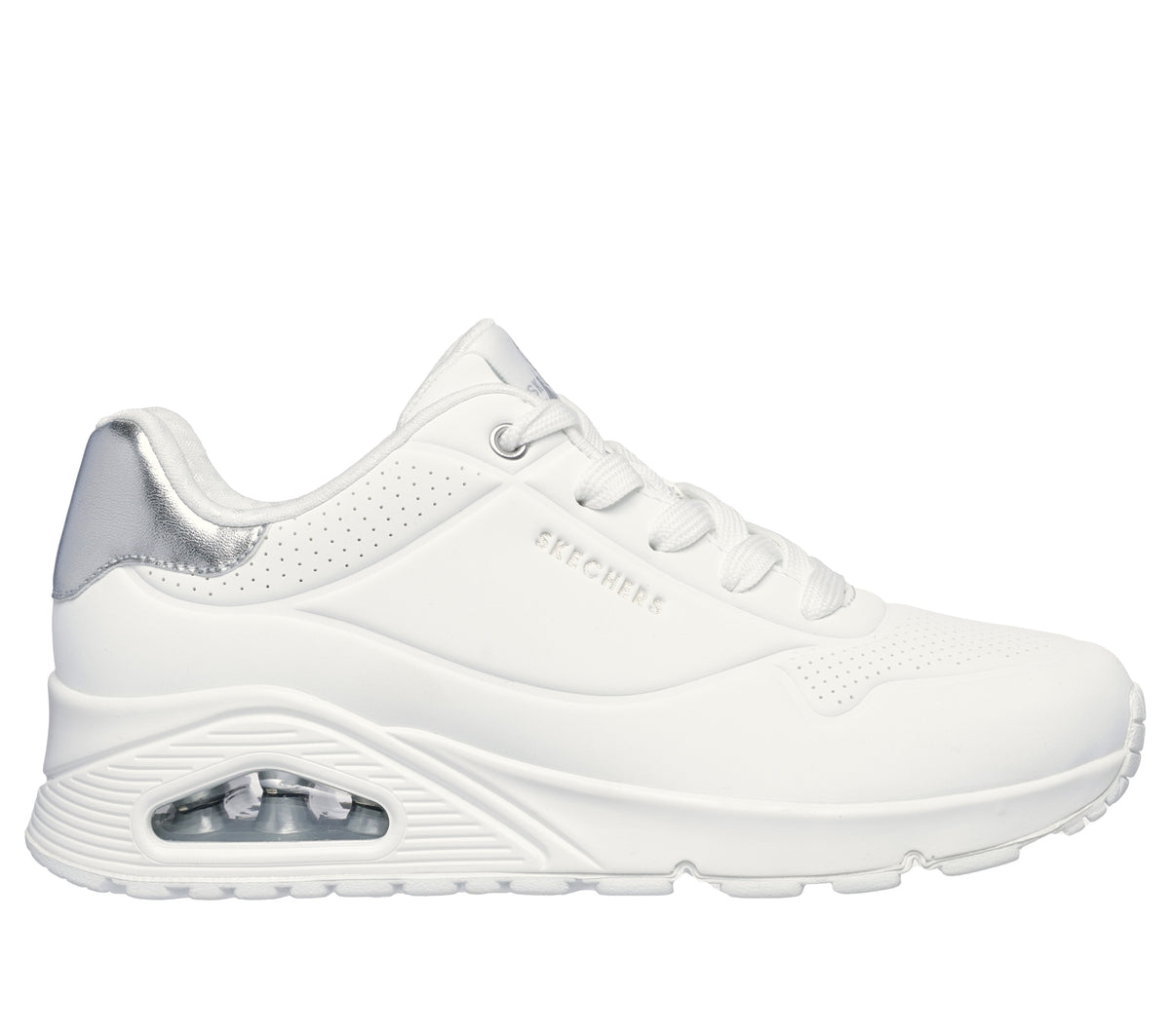 SKECHERS Sneaker uno golden bianco/silver 177094 UNO - GOLDEN AIR-WSL 