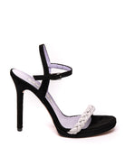 ALBANO Sandalo 3258 nero 3258 VELOUR-NERO/CRYSTAL 