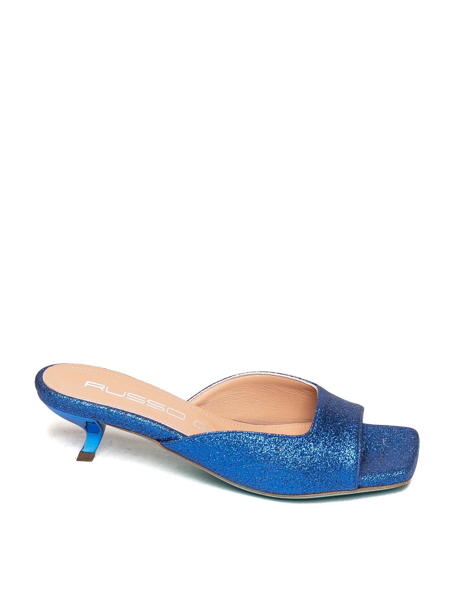 RUSSO G Sandalo alina glitter blu ALINA109 BRIGHT SUPER-BLU 