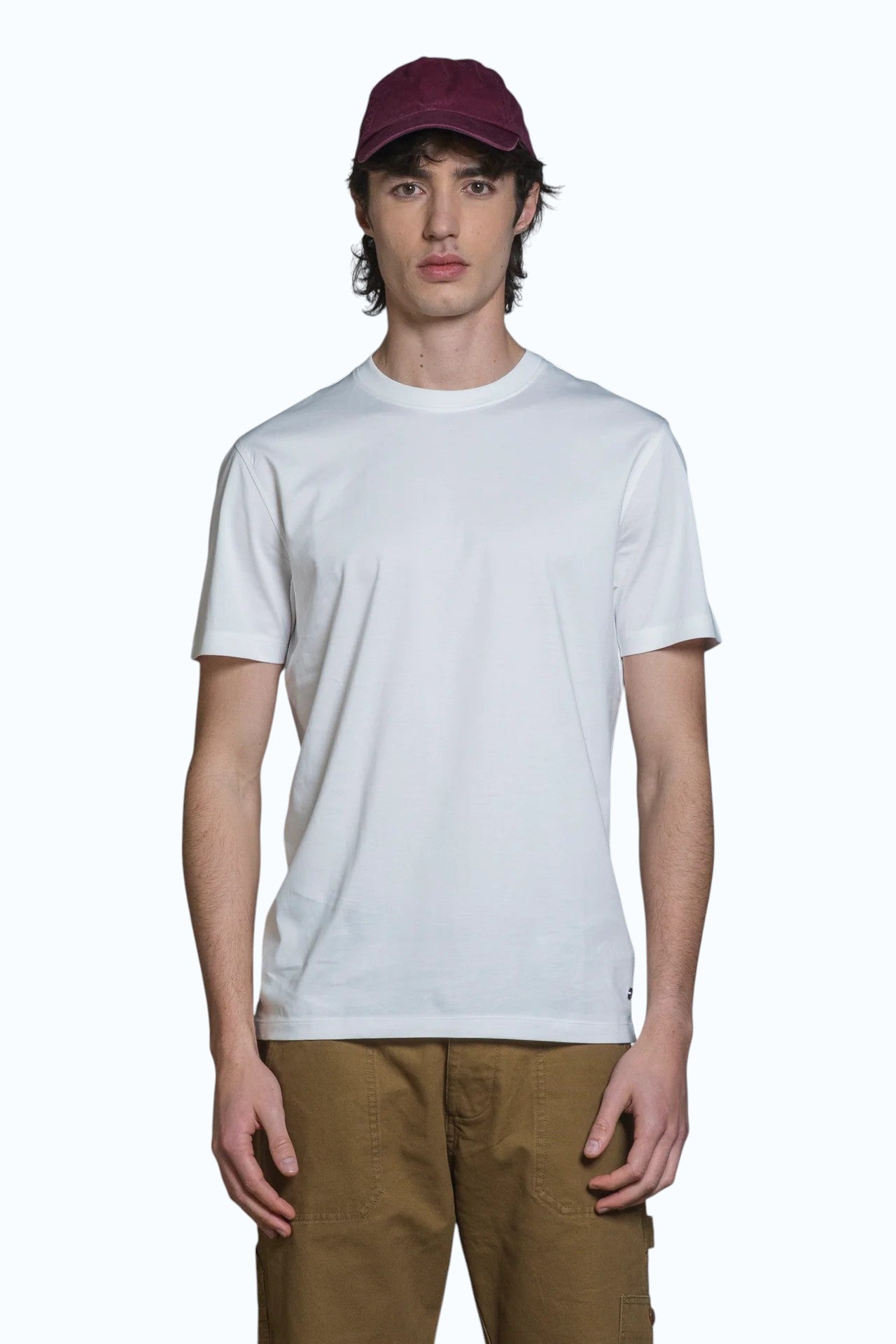 IMPURE girocollo jersey bianco LANCE JERSEY-C24 
