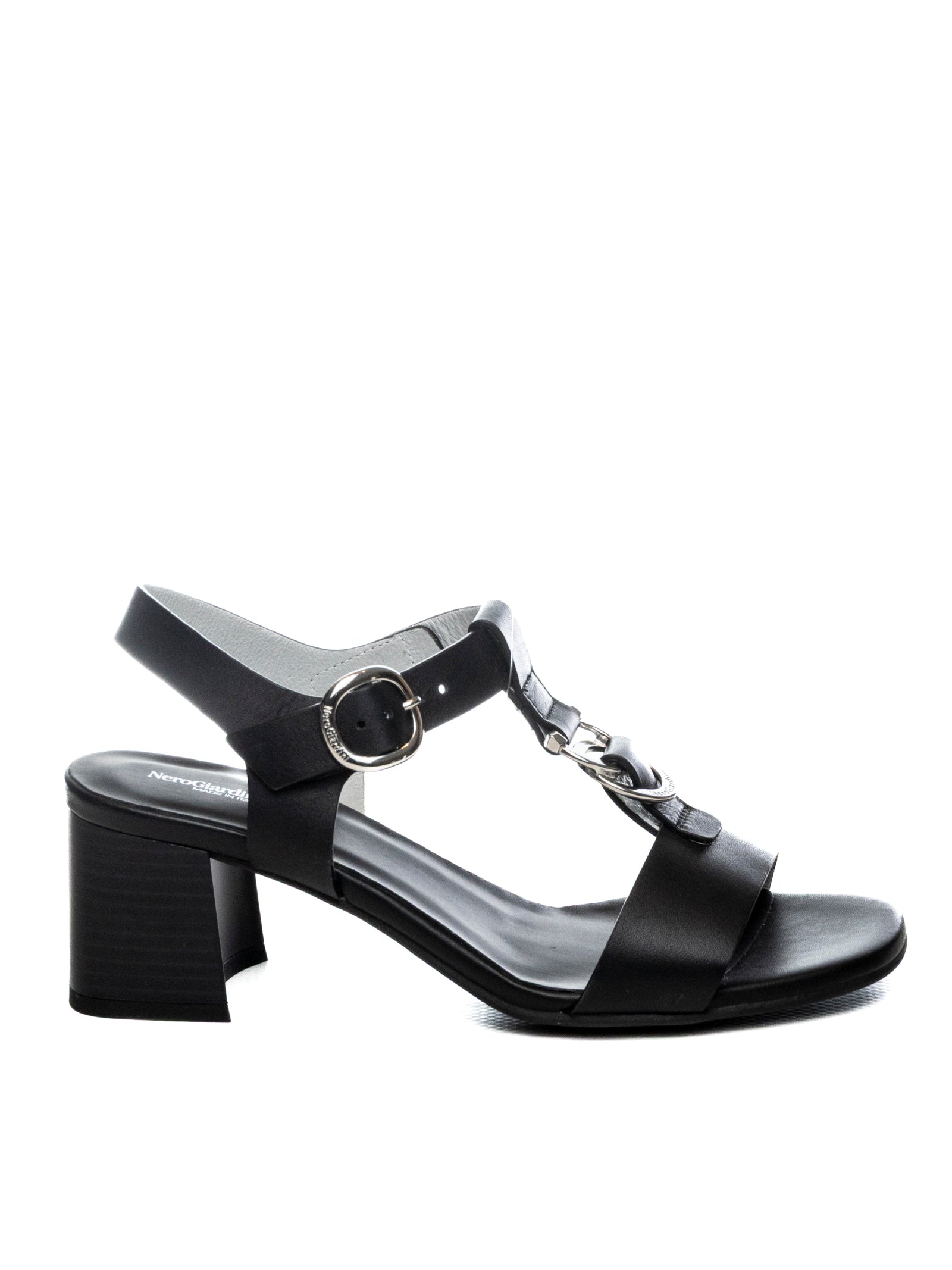 NERO GIARDINI Sandalo pelle nero E615870 TAMIGI-NERO 