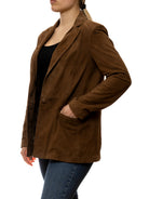 PK BY PASKAL blazer camoscio moro 126 CAM-FORESTA 