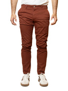 QB24 pantalone cotone arancione 0126147 COTONE-ARANCIO 