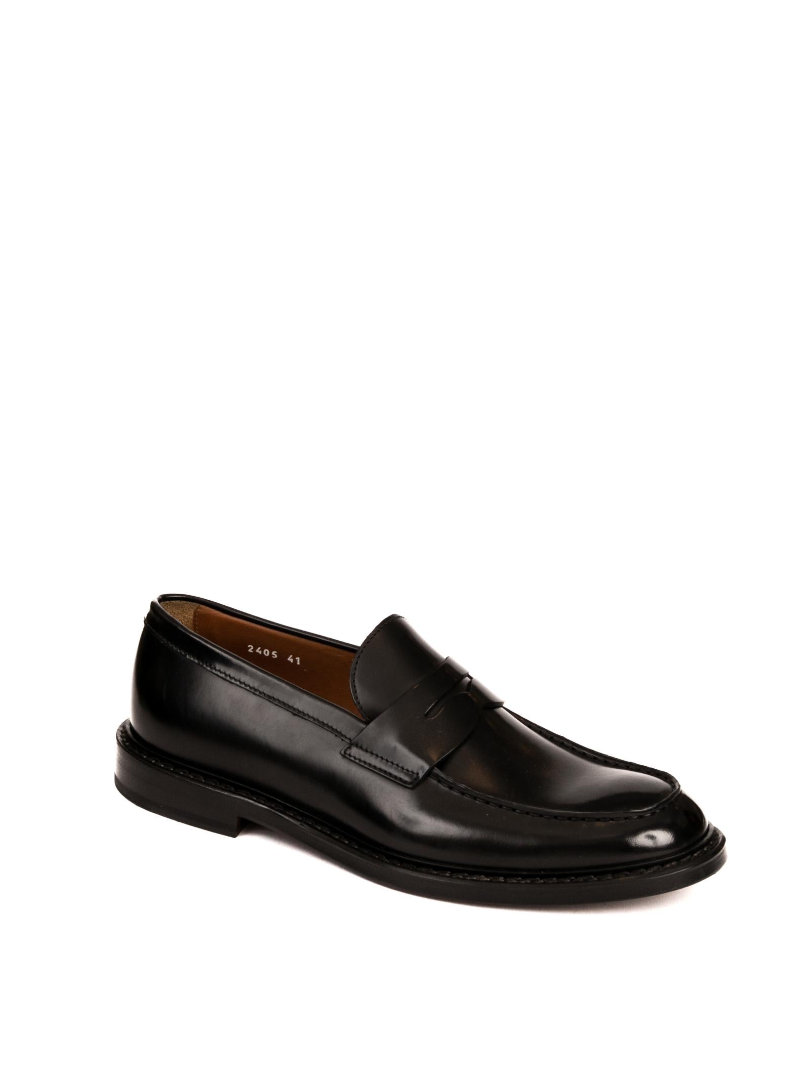 DOUCAL'S Mocassino spazzolato nero 2405 HORSE-NERO 